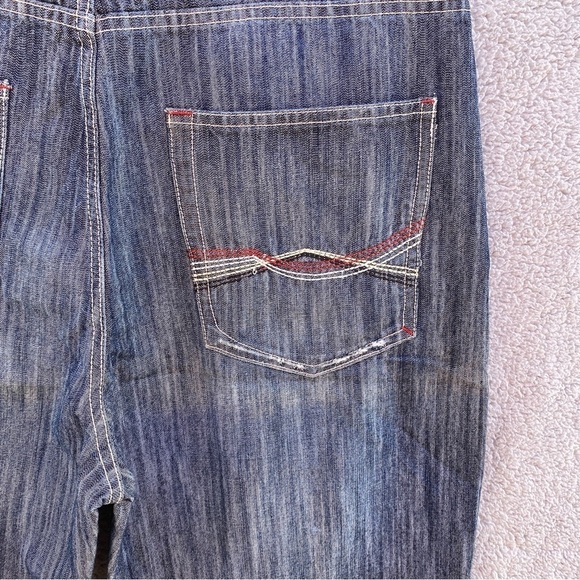 Vintage Koman Baggy Embroidered Straight Leg Skater Jeans Sz 36 - Picture 13 of 15